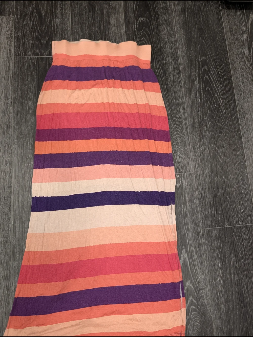 a.n.a Pink, Coral & Purple Striped Maxi Skirt